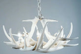 Faux Whitetail Deer 6 Antler Chandelier